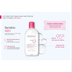 Nước Tẩy Trang Bioderma Dành Cho Da Dầu, Da Nhạy Cảm Sensibio/Sébium H2O 500ml