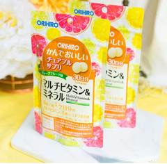 Viên Nhai Bổ Sung Vitamin Và Khoáng Chất Orihiro Dạng Túi 30 Ngày 120 viên