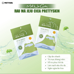[Chính Hãng] Mặt Nạ Rau Má THE PURE JEJU CICA PRETTYSKIN Hàn Quốc Cấp Ẩm, Dưỡng Trắng & Se Khít Lỗ Chân Lông 25ml