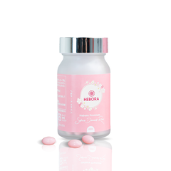 Viên uống hương tự thân Hebora Premium Sakura Damask Rose Nhật Bản 60 Viên