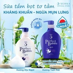 Sữa Tắm Dưỡng Ẩm Senka Perfect Bubble Hương Hoa Tươi Mát Dịu Ngọt 500ml