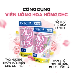 Viên Uống DHC Hoa Hồng Làm Thơm Cơ Thể 30 Ngày 60 Viên Bulgarian Rose Capsule 30-Day Supply