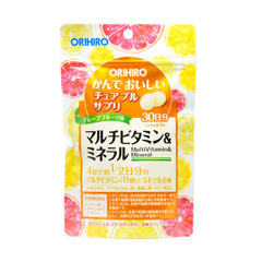 Viên Nhai Bổ Sung Vitamin Và Khoáng Chất Orihiro Dạng Túi 30 Ngày 120 viên