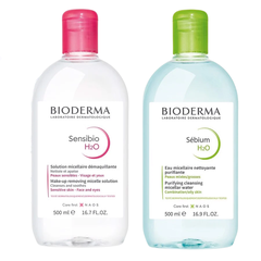 Nước Tẩy Trang Bioderma Dành Cho Da Dầu, Da Nhạy Cảm Sensibio/Sébium H2O 500ml