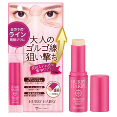 Thỏi serum collagen giảm nhăn và dưỡng trắng vùng mắt, giữa hai lông mày Hurry Harry Premium Golgo Shot 3.4g