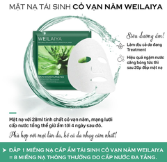 Lẻ 1 miếng mặt nạ dưỡng trắng da, chống lão hóa, dưỡng ẩm Weilaiya tinh chất hoa hồng, cỏ phục sinh 28ml