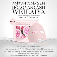 (Chính hãng) Hộp 10 miếng mặt nạ dưỡng trắng da, chống lão hóa, dưỡng ẩm Weilaiya tinh chất hoa hồng, cỏ phục sinh 28ml