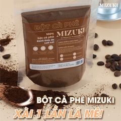Bột Cà Phê Nguyên Chất MIZUKI dưỡng sáng da, mờ thâm, tẩy tế bào chết, chống lão hóa