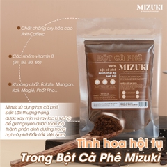 Bột Cà Phê Nguyên Chất MIZUKI dưỡng sáng da, mờ thâm, tẩy tế bào chết, chống lão hóa