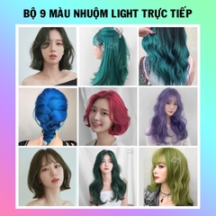 Bộ 9 Màu Nhuộm Light Trực Tiếp Barber Master Black To Light