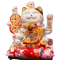 Mèo sứ 10" 0668 (0853-9)-Or
