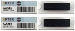 Phôi thẻ tên mica Enter BT042 65X22mm gắn nam châm N007