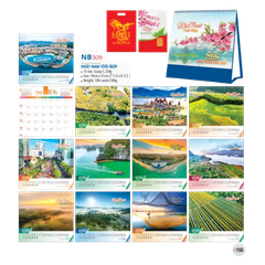 Lịch bàn chữ A 2026-NB