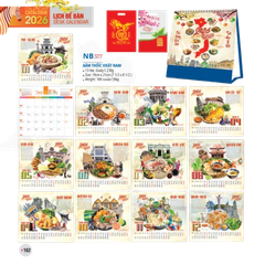 Lịch bàn chữ A 2026-NB