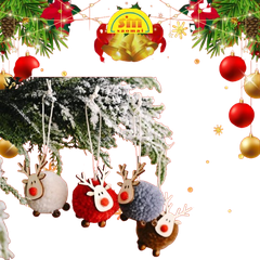 Noel-Tuần lộc bông 5cm 91-1514-JC