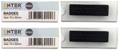 Phôi thẻ tên mica Enter BT043 70X25mm gắn nam châm N010