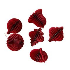 Tết-Trang trí cầu giấy đỏ nhiều kiểu treo mai-QSN/V