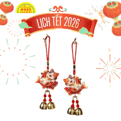 Tết-Trang trí thần tài/mèo/cá chuông-KTN