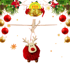 Noel-Tuần lộc bông 5cm 91-1514-JC