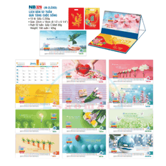 Lịch bàn 2 lò xo 2027-NB