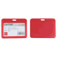 Bảng tên Enter BT060 5.4x8.6cm 1 mặt ngang đỏ-SM