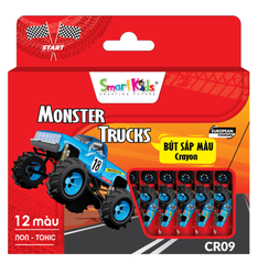 Sáp SmartKids 12 màu Gift Monster Truck CR09-BT