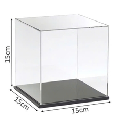 Hộp mica Enter BOX102 15x15x15cm mica dày 2mm, đế đen 5mmx2 vuông-SM