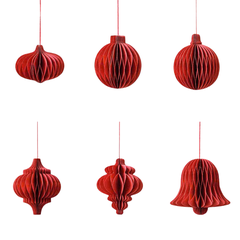 Tết-Trang trí cầu giấy đỏ nhiều kiểu treo mai-QSN/V