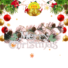 Noel-Chữ Merry lá trái đỏ 14cm 91-701 (1 cái)-JC