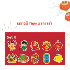 Tết-Set gỗ trang trí tết-BM