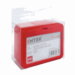 Bảng tên Enter BT060 5.4x8.6cm 1 mặt ngang đỏ-SM