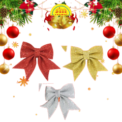 Noel-Nơ kim sa 18cm 91-222-JC