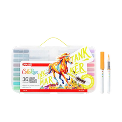 Bút lông Acylic 36 màu Deli C199-36 mực lỏng-LA