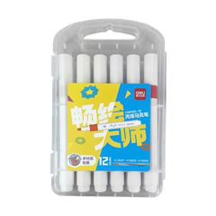 Bút lông Acrylic 12 màu Deli HM166-12-LA