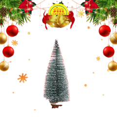 Noel-Cây thông tròn phủ tuyết 20cm 91-1903-JC