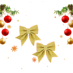 Noel-Nơ kim sa 18cm 91-222-JC