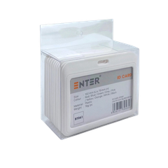 Bảng tên Enter BT061 5.4x8.6cm 1 mặt ngang trắng-SM