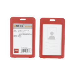 Bảng tên Enter BT070 54x86mm 2 mặt đứng đỏ-SM