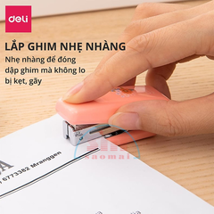 Dập Ghim/Kim Bấm 10 Mini Deli 0222 - Màu Xanh