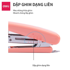 Dập Ghim/Kim Bấm 10 Mini Deli 0222 - Màu Xanh