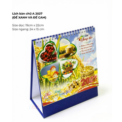Lịch bàn chữ A 2027-TT