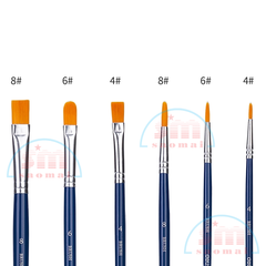 Bộ Cọ Vẽ Chuyên Nghiệp Deli 73885 (6c)-LA - Dùng Cho Màu Nước/Bột/Sơn Acrylic