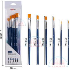 Bộ Cọ Vẽ Chuyên Nghiệp Deli 73885 (6c)-LA - Dùng Cho Màu Nước/Bột/Sơn Acrylic