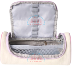 Hộp Bút/Bóp Viết Ngang Thêu Hình Bánh Quy Ecrou Màu Tím 2502-KA