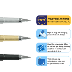Bút nước Bitex G23 thân nhũ vàng mực xanh-BT