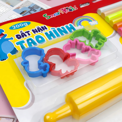 Đất nặn SmartKids 16 màu thường(4 khuôn+1 cây lăn) MC07-BT