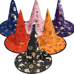 Đồ trang trí Halloween-Nón phù thủy 2 lớp lớn-TL