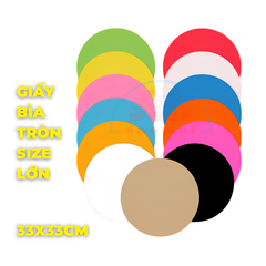 Giấy bìa tròn lớn 33x33cm 200g (màu)-TL
