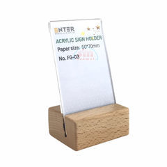 Kệ 1 mặt mica đế gỗ FG-03 50mmx70mm-SM