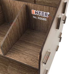 Kệ hồ sơ gỗ Enter KG065 lắp ráp nâu/đen/vàng-SM
